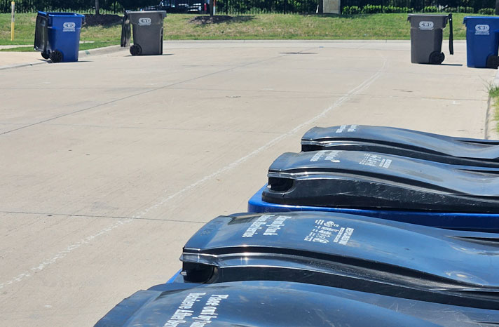 Finished cleaned trash bins